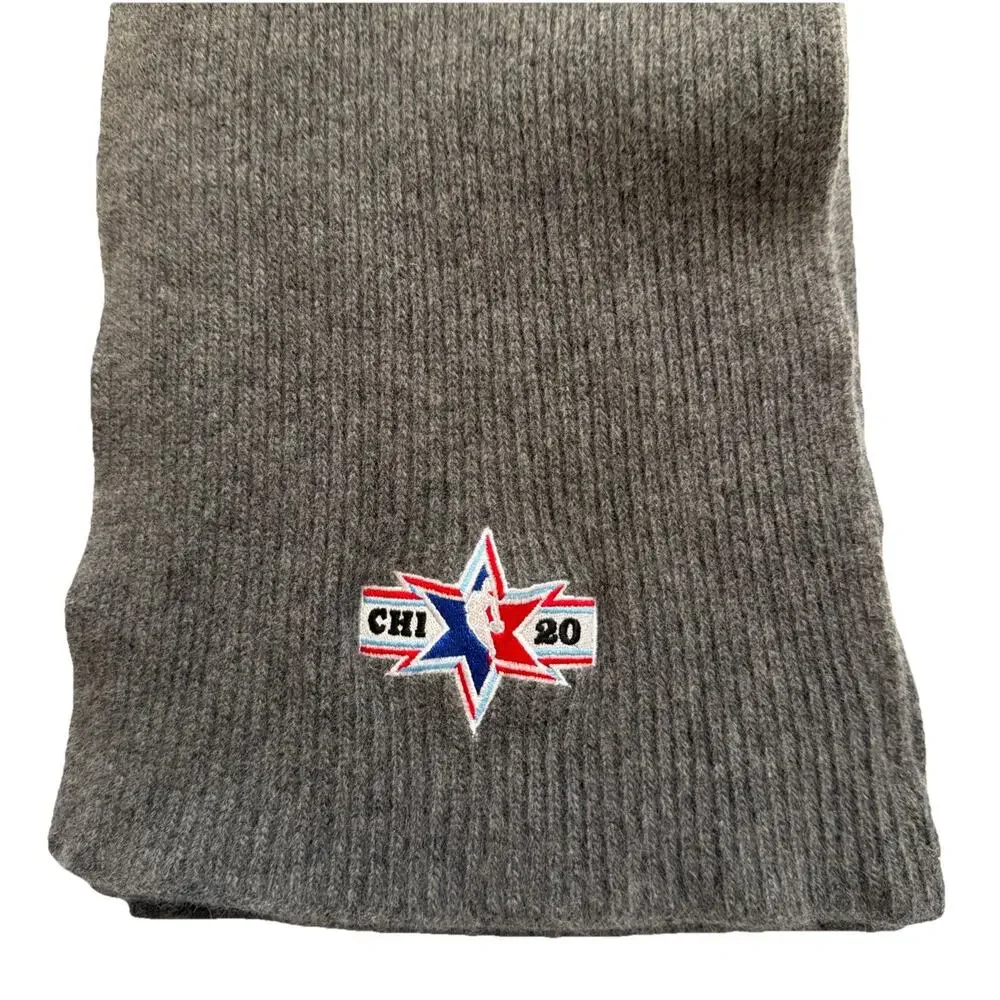Portolano NBA All Star 2020 Chicago Cashmere Scarf Gray Unisex Basketball